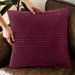 Ameha Red Velvet Cushion Set, 18X18 Inch, Includes 2 Filled Cushions & 2 Covers, Soft, Breathable & Hypoallergenic - thumbnail 6