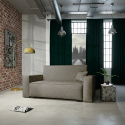 Viva Vox Iii Sofa Bed With Sleeping Function Storage Compartment Wooden Legs For Living Room 172X88X102Cm Beige - thumbnail 2