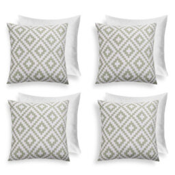 Ohs 4 X Geometric Cushion Cover Filled 45 X 45Cm - Sage - thumbnail 1