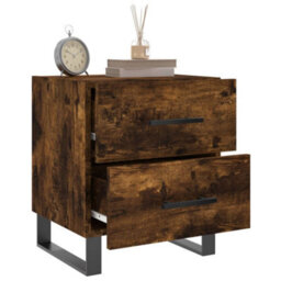 Berkfield Bedside Cabinet Smoked Oak 40X35X47.5 Cm Engineered Wood - thumbnail 4