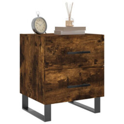 Berkfield Bedside Cabinet Smoked Oak 40X35X47.5 Cm Engineered Wood - thumbnail 3