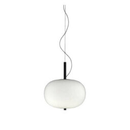 Luminosa Lighting Luminosa Ilargi Led Globe Ceiling Pendant Dark Ash Matt White 1-10V Dimming 39.5Cm 1880Lm 2700K