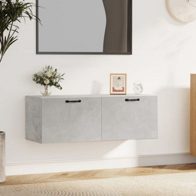 Berkfield Wall Cabinet Concrete Grey 100X36.5X35 Cm Engineered Wood - image 1
