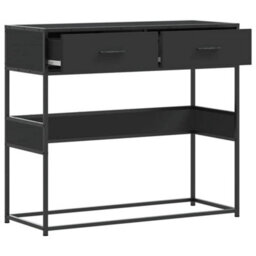 Berkfield Console Table Black 90X35X80 Cm Engineered Wood - thumbnail 7