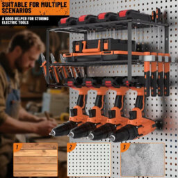 3 Tier Heavy Duty Power Tool Storage Rack Metal Organizer - thumbnail 6