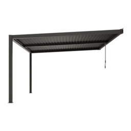 Agadon Aluminium Pergola Shading System 400 X 400 Cm Anthracite Wall Mounted - thumbnail 4