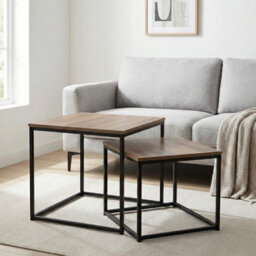 Vidaxl Nesting Tables 3 Pcs Black Oak 61 X 28 X 47 Cm Engineered Wood - thumbnail 2