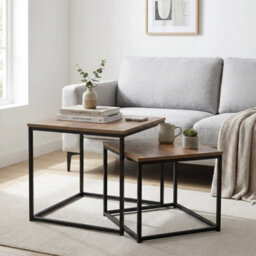 Vidaxl Nesting Tables 3 Pcs Black Oak 61 X 28 X 47 Cm Engineered Wood - thumbnail 1