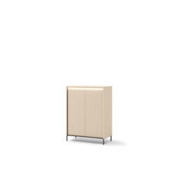 Arte Trend 3 Hallway Cabinet 79Cm - Beige & Black With Led Lighting And Spacious Storage - thumbnail 4