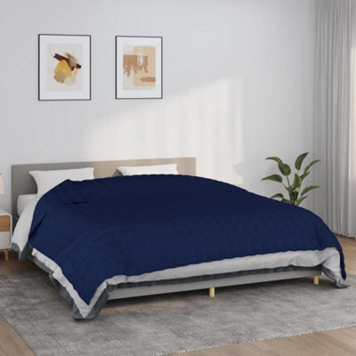 Vidaxl Weighted Blanket Blue 220X260 Cm 11 Kg Fabric Weighted Blankets - image 1