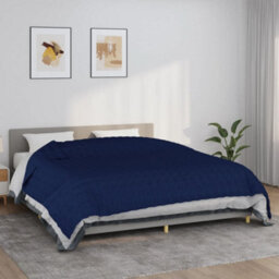 Vidaxl Weighted Blanket Blue 220X260 Cm 11 Kg Fabric Weighted Blankets - thumbnail 1