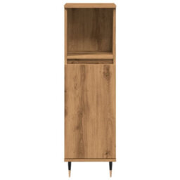 Berkfield Bathroom Cabinet Artisan Oak 30X30X100 Cm Engineered Wood - thumbnail 4