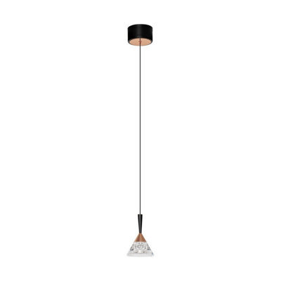 Luminosa Lighting Luminosa Paluz Slim Pendant Ceiling Light Rose Gold, Matt Black Led 7W 345Lm 3000K - image 1