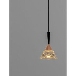 Luminosa Lighting Luminosa Paluz Slim Pendant Ceiling Light Rose Gold, Matt Black Led 7W 345Lm 3000K - thumbnail 5