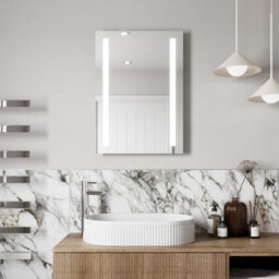 Affine 500 X 700mm Bathroom Mirror Led Lights Wall Mounted Battery Powered Illuminated - thumbnail 2