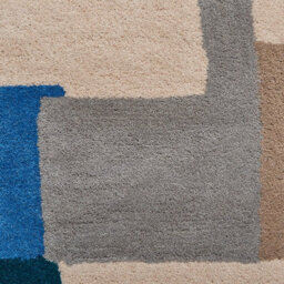 Beige Designer Wool Luxurious Modern Abstract Rug For Bedroom & Living Room-120Cm X 170Cm - thumbnail 2