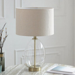 Pagazzi Lighting East Antique Brass Clear Table Lamp - thumbnail 2
