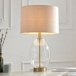 Pagazzi Lighting East Antique Brass Clear Table Lamp - thumbnail 5