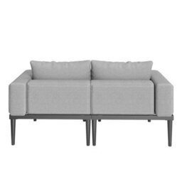 Matteo Modular Outdoor Double Chaise Lounge - Grey Iron Frame & Waterproof Cushions - thumbnail 9