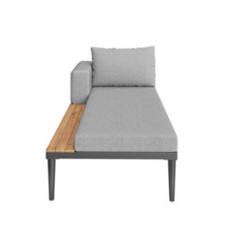 Matteo Modular Outdoor Double Chaise Lounge - Grey Iron Frame & Waterproof Cushions - thumbnail 8