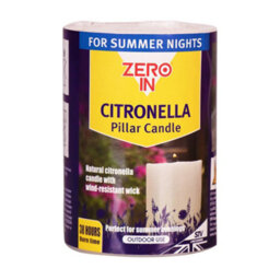 Zero In Natural Citronella Outdoor Pillar Candle Wind Resistant Garden Candle 38H - thumbnail 3