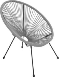 Evre 2 Seat Grey Goa Acapulco Styled Garden Furniture Set For Bistro Patio Indoor Outdoor Balcony Terrace - Inc Weekend Delivery - thumbnail 3