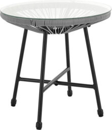 Evre 2 Seat Grey Goa Acapulco Styled Garden Furniture Set For Bistro Patio Indoor Outdoor Balcony Terrace - Inc Weekend Delivery - thumbnail 5