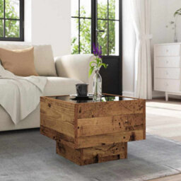 Berkfield Coffee Table Old Wood 40 X 40 X 30 Cm Engineered Wood - thumbnail 5