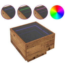 Berkfield Coffee Table Old Wood 40 X 40 X 30 Cm Engineered Wood - thumbnail 4