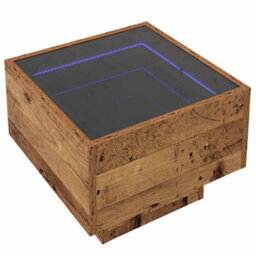 Berkfield Coffee Table Old Wood 40 X 40 X 30 Cm Engineered Wood - thumbnail 2