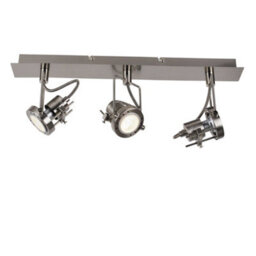 Pagazzi Lighting Pagazzi Sage Satin Nickel 3 Light Ceiling Spotlight Bar - thumbnail 2