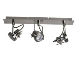 Pagazzi Lighting Pagazzi Sage Satin Nickel 3 Light Ceiling Spotlight Bar - thumbnail 1