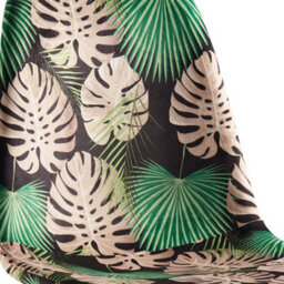 Vonhaus Dining Chairs Set Of 4, Tropical Palm Leaf Print Kitchen Chairs With Black Metal Legs, Velvet Chairs For Dining - thumbnail 6