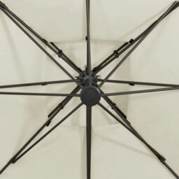 Berkfield Cantilever Umbrella With Double Top 300X300 Cm Sand - thumbnail 8