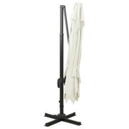 Berkfield Cantilever Umbrella With Double Top 300X300 Cm Sand - thumbnail 5