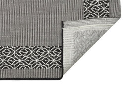 Black Bordered Modern Easy To Clean Rug For Dining Room-200Cm X 290 Cm - thumbnail 4