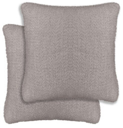 Luxury Enhanced Living Pair Of Royale Boucle Silver Cushion Covers - 43X43Cm - Cases Only