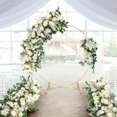 Living And Home Artificial Flower White Rose Floral Row For Wedding Aisle Decor Arch Table Centerpieces - image 1