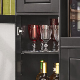 Sobuy Fsb78-Sch, Sideboard Microwave Cabinet Dining Room Cupboard Kitchen Trolley, Black,w88.5Xd40Xh89 - thumbnail 4