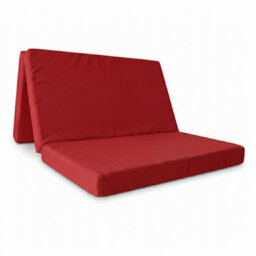 Mattress Guru Double Folding Z Bed, Tri - Folding Futon Mattress, Travel Camping Bed With Protective Travel Cover, Red - thumbnail 5