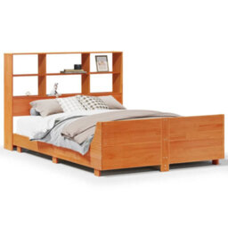 Berkfield Bed Frame Without Mattress Wax Brown 120X190 Cm Small Double Solid Wood Pine - thumbnail 2