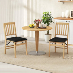 Set Of 2 Folding Chairs With Padded Seat Dining Chair - thumbnail 3