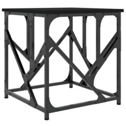 Berkfield Industrial Coffee Table Black 45X45X47.5 Cm Engineered Wood - thumbnail 1