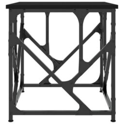 Berkfield Industrial Coffee Table Black 45X45X47.5 Cm Engineered Wood - thumbnail 4