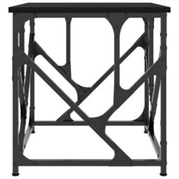 Berkfield Industrial Coffee Table Black 45X45X47.5 Cm Engineered Wood - thumbnail 5