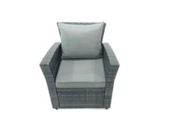 Fimous Outdoor Furniture Garden Dining Set Rattan Corner Sofa Set With 3 Footstools 2 Armchairs Dark Grey Mixed - thumbnail 5