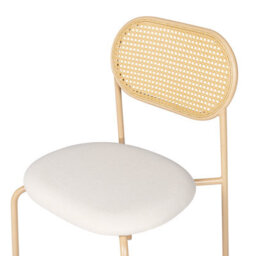 Beliani Set Of 2 Dining Chairs Adaver Metal Light Brown - thumbnail 7