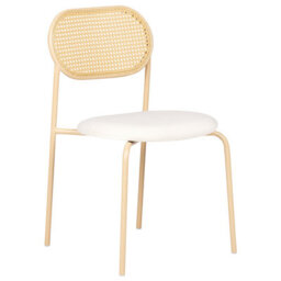 Beliani Set Of 2 Dining Chairs Adaver Metal Light Brown - thumbnail 4