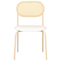 Beliani Set Of 2 Dining Chairs Adaver Metal Light Brown - thumbnail 5