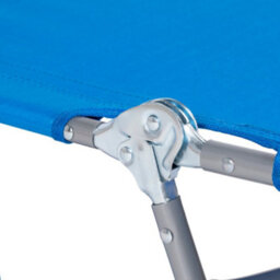 Outsunny Sun Lounger With Reading Hole, Folding Garden Lounger, Blue - thumbnail 9
